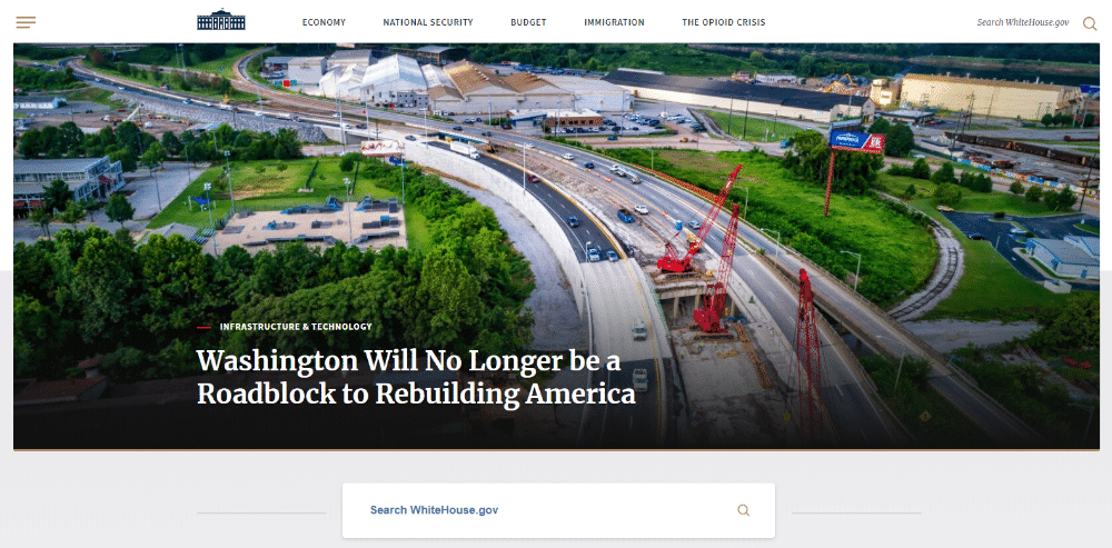 Whitehouse.gov wird von WordPress betrieben