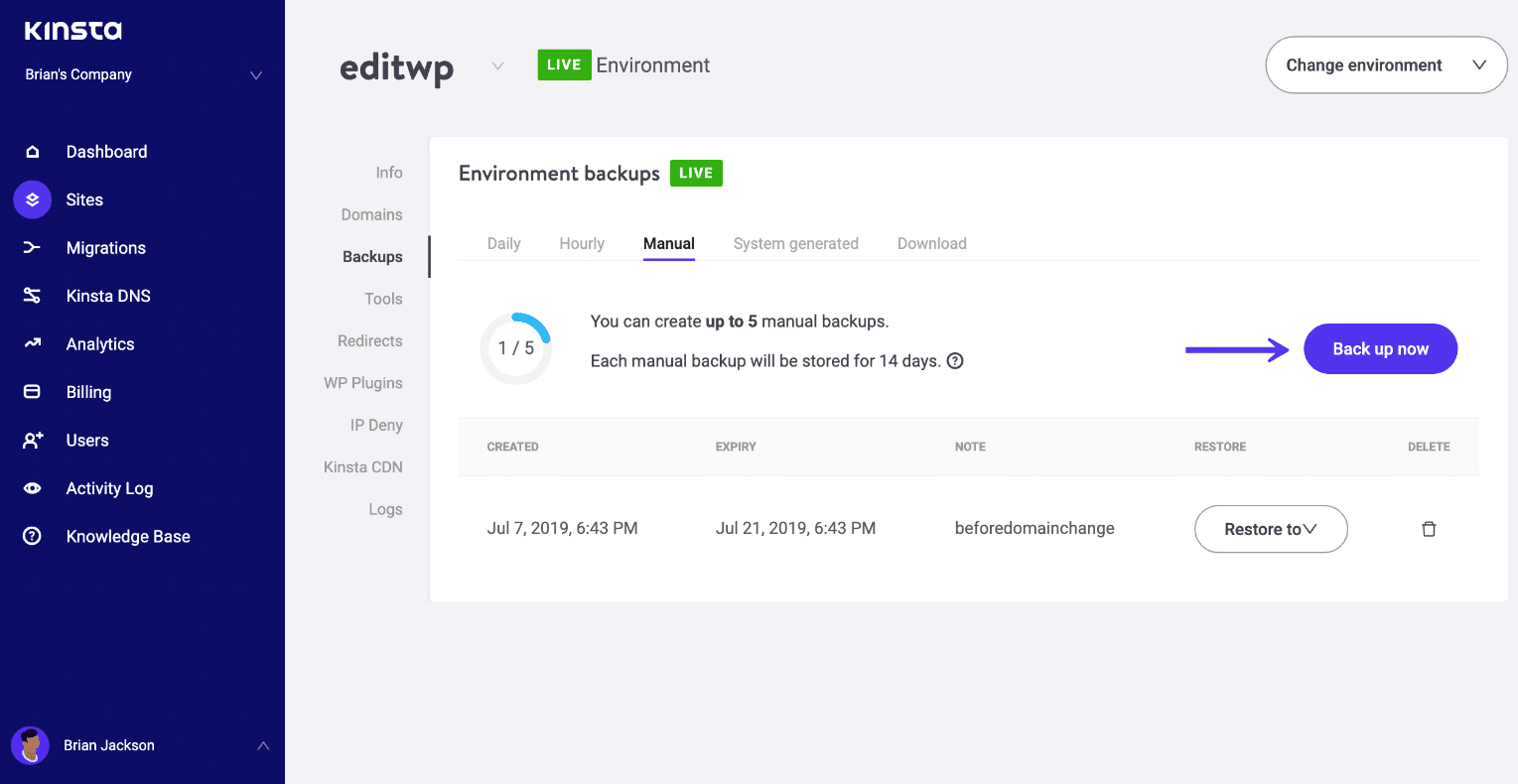 Ein WordPress Backup erstellen