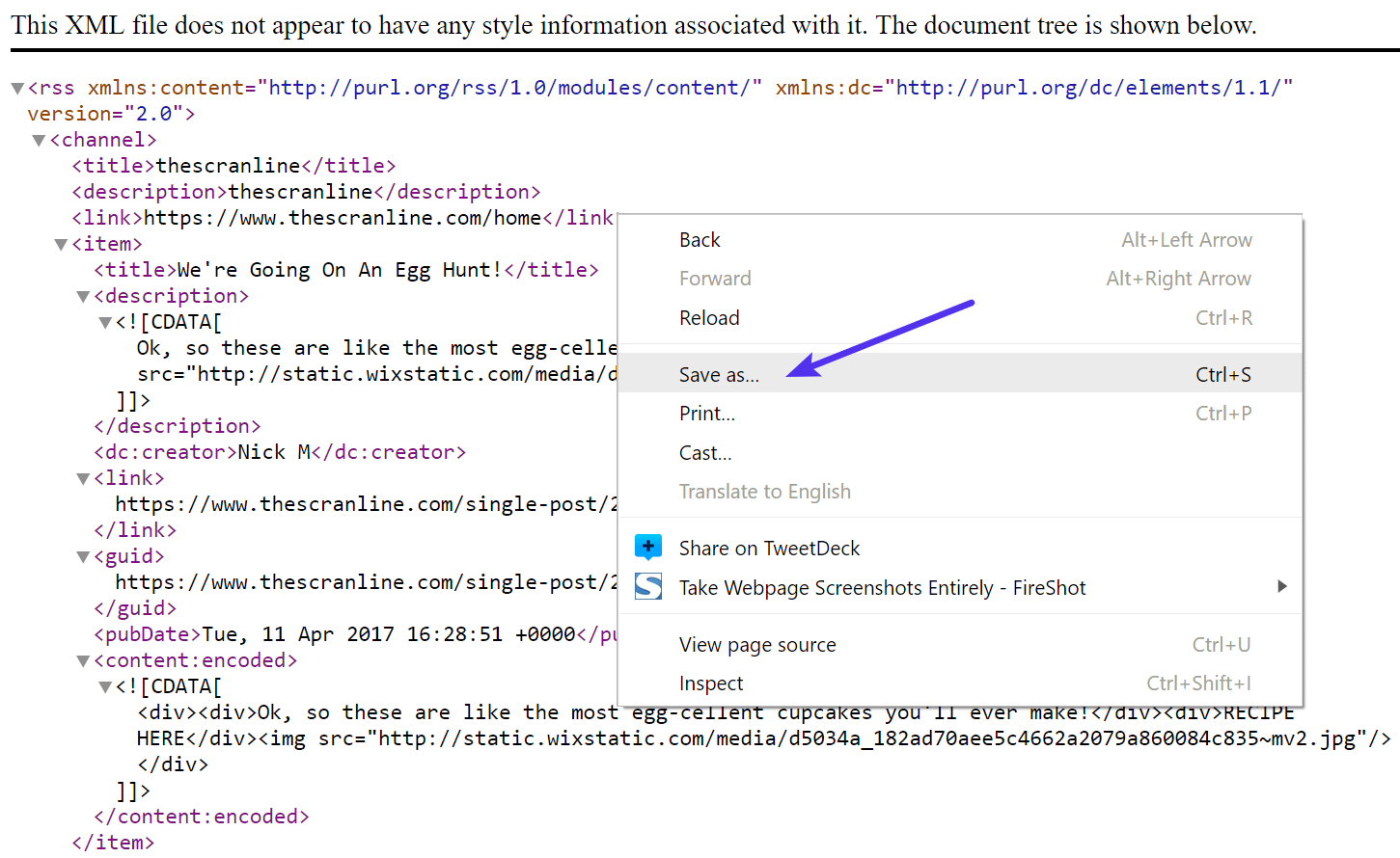 Wix-RSS-Code speichern