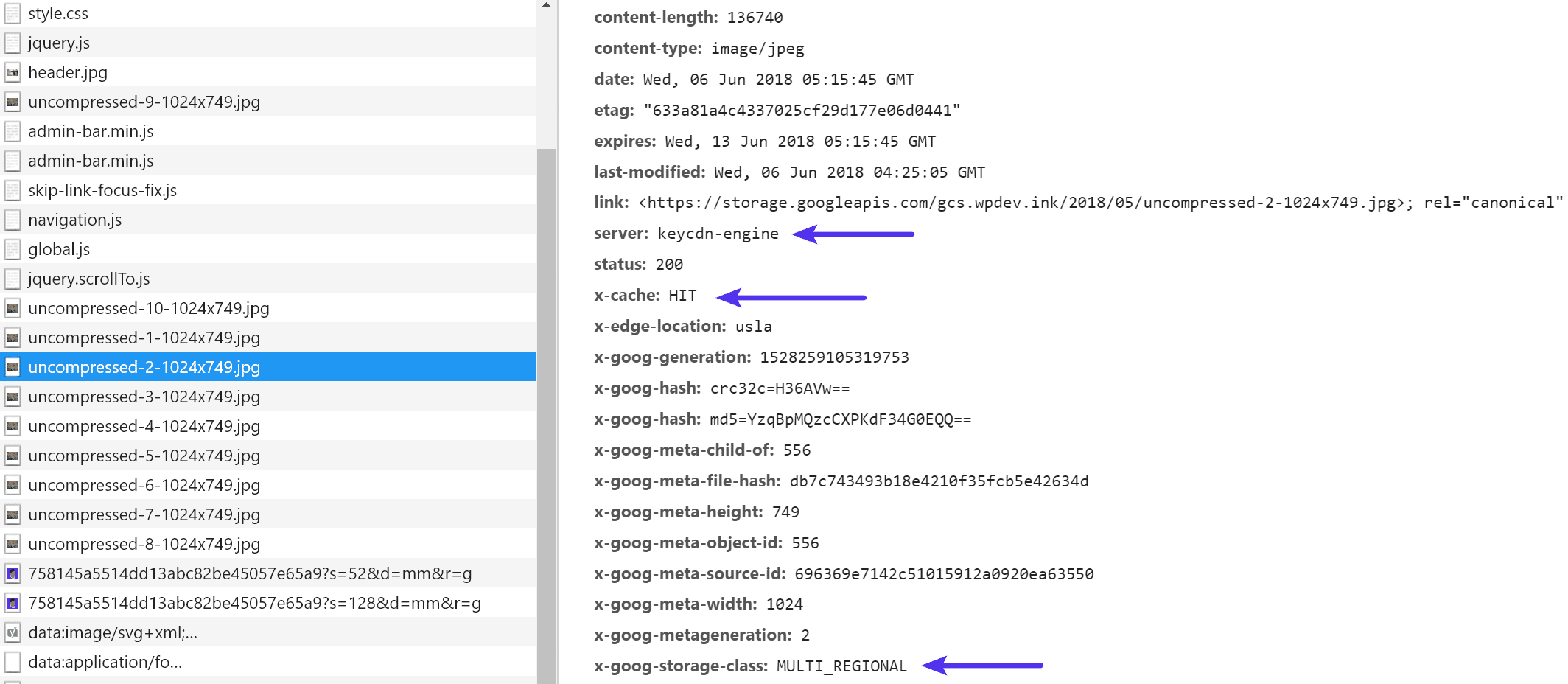 Google Cloud Storage und KeyCDN