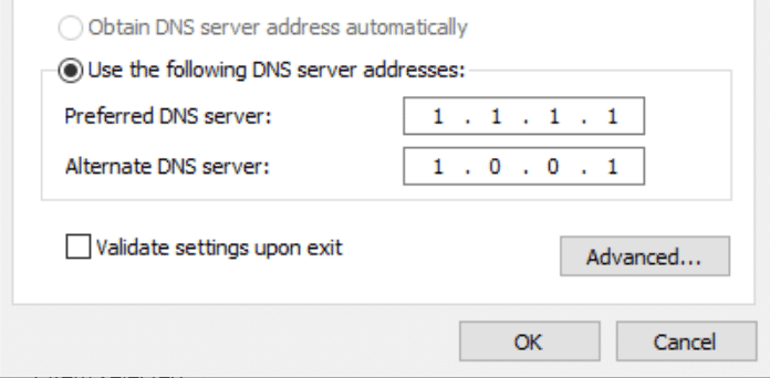DNS-Serveradressen
