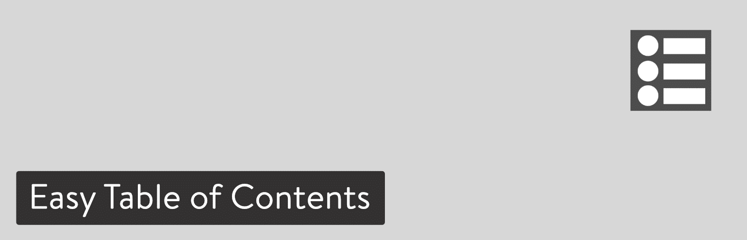 Easy Table of Contents WordPress Plugin