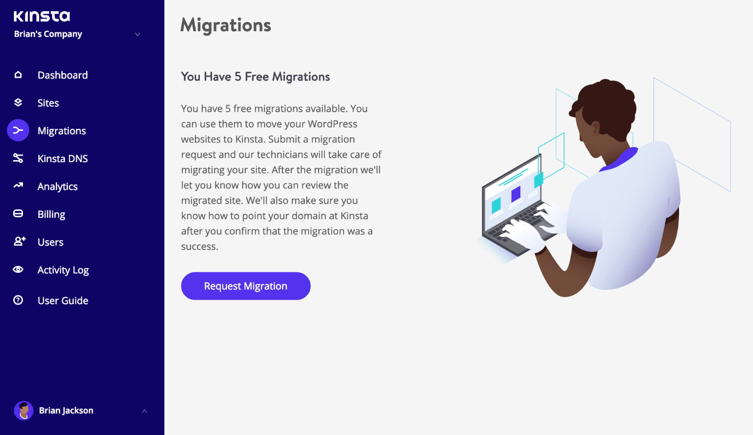 WordPress Migration anfordern
