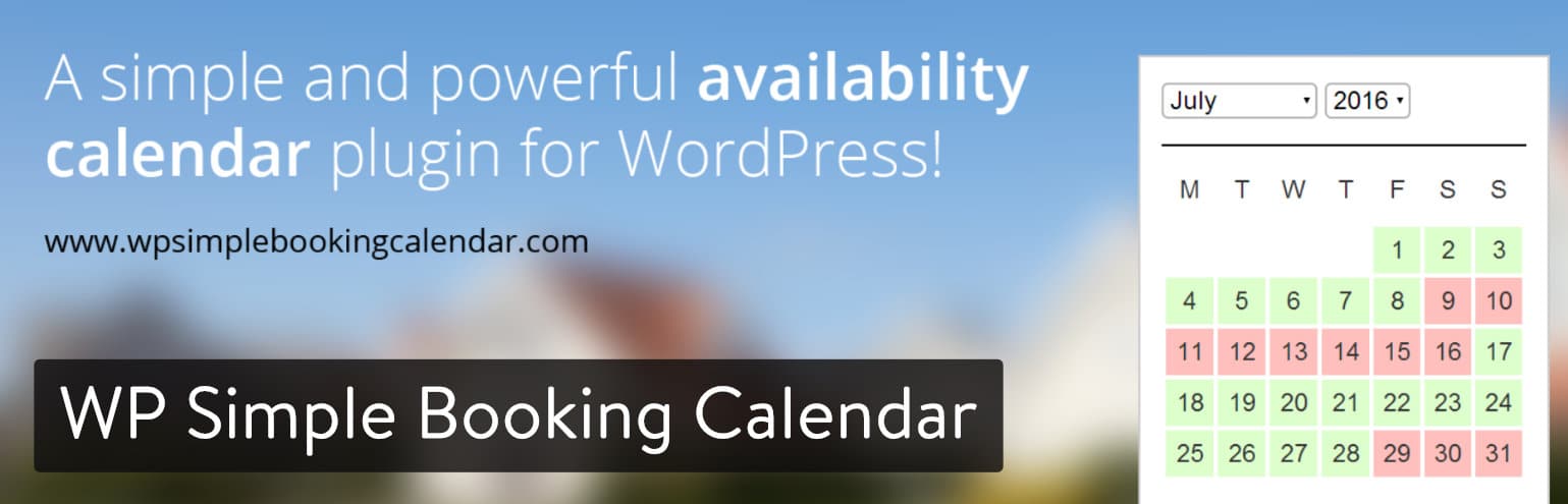 WP Simple Booking Calendar Plugin