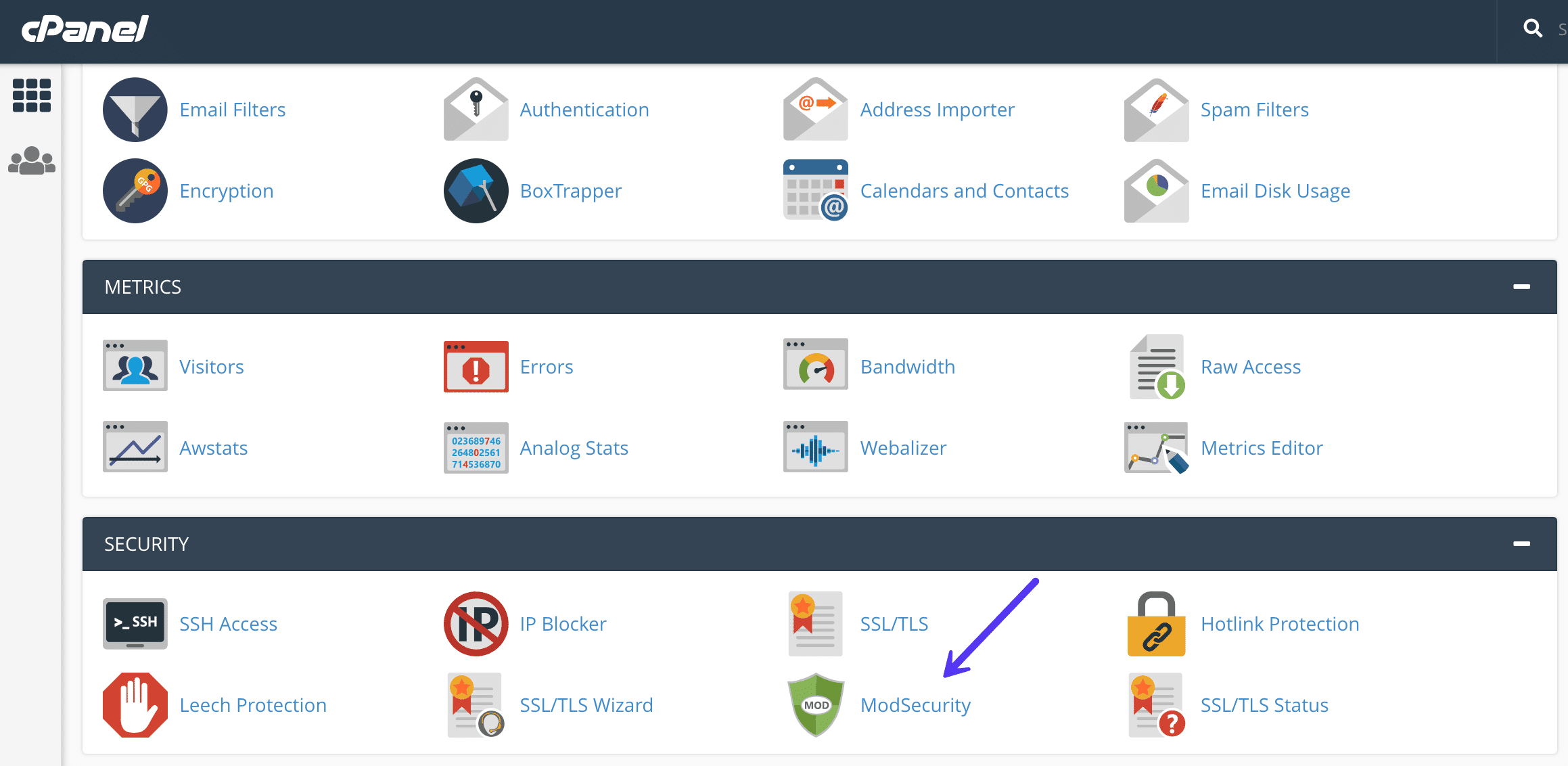 cPanel ModSecurity