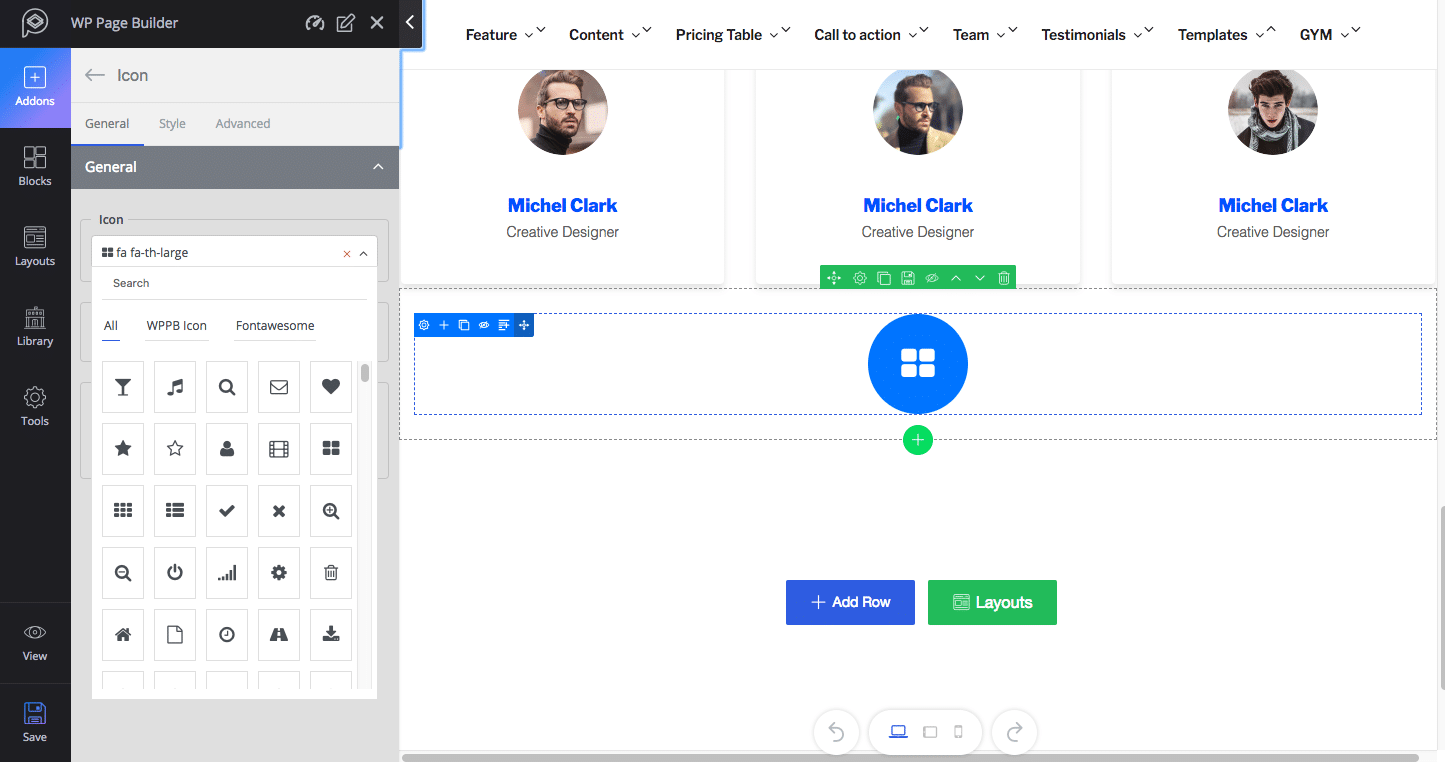 WP Page Builder Icon Font