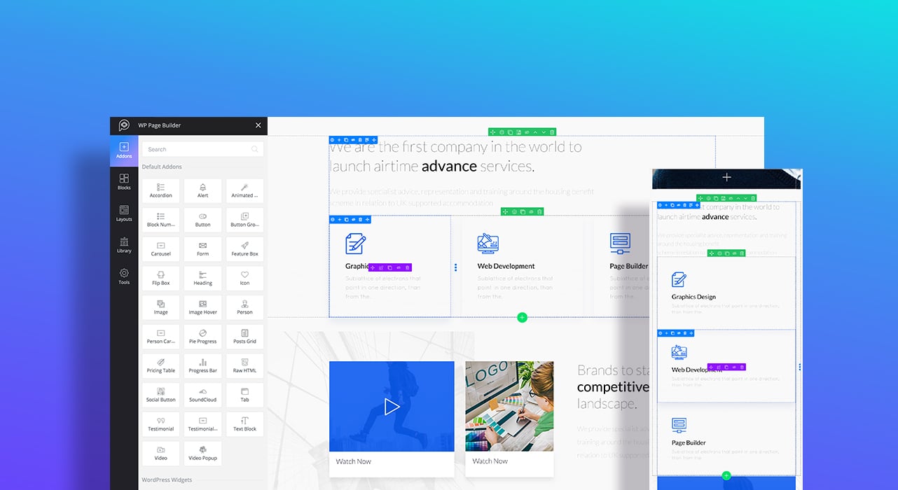 WP Page Builder Responsive