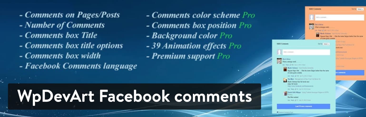 WpDevArt Facebook comments-Plugin