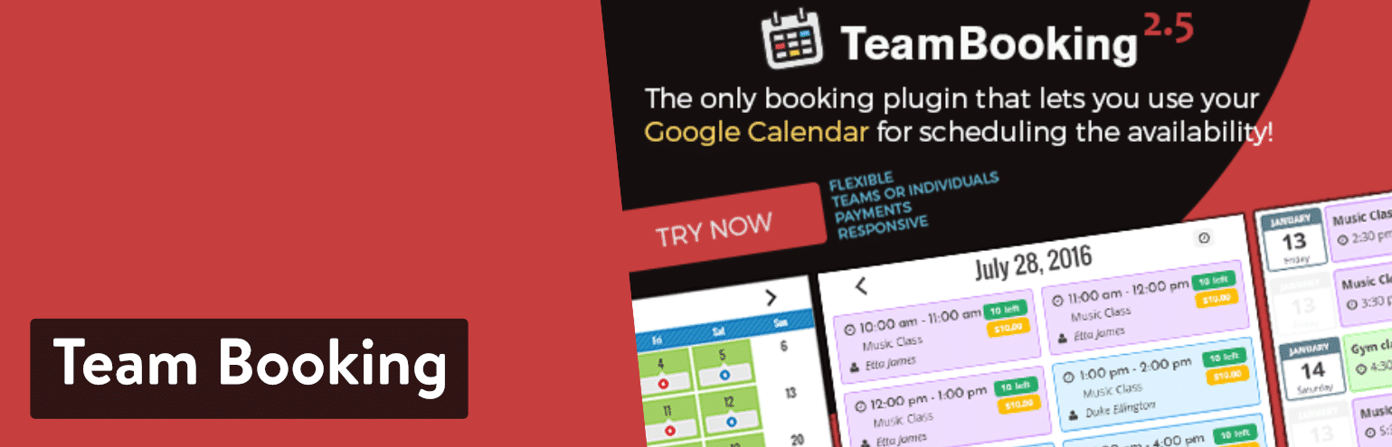 Team Booking Plugin