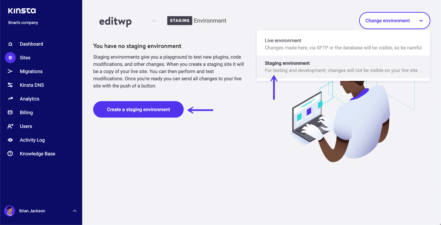WordPress Staging-Umgebung