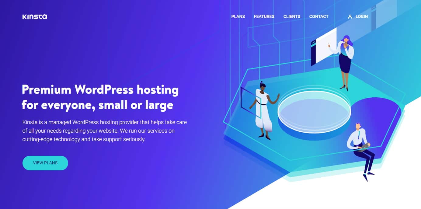 Kinsta Webseite