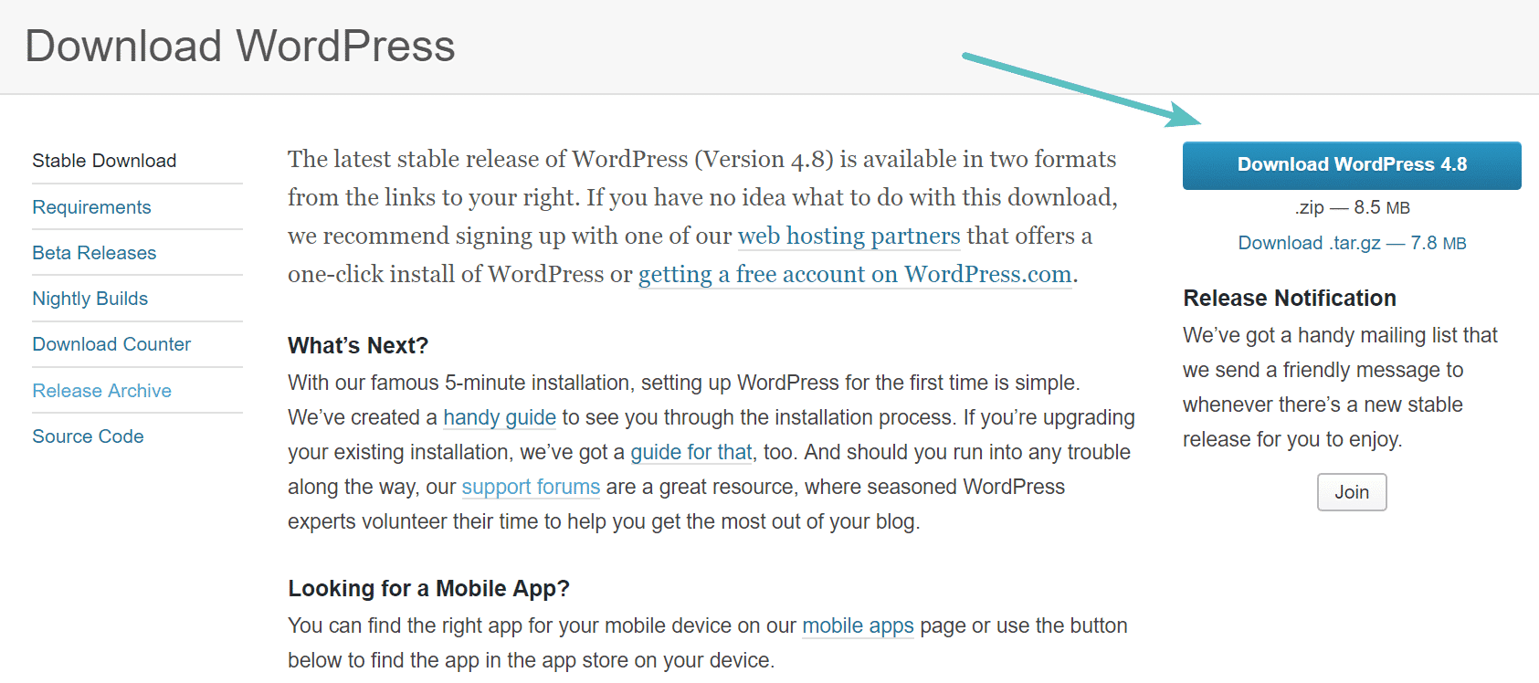 WordPress downloaden