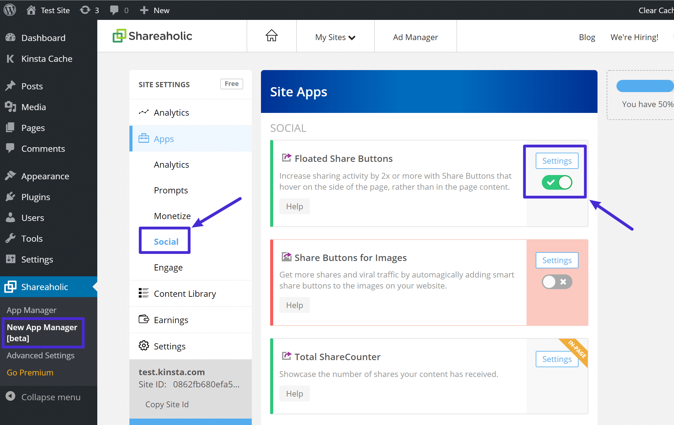 Wie man auf die Social Apps zugreift