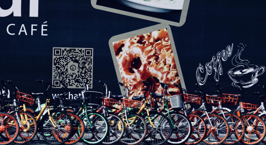 Café Promotion mit einem QR-Code