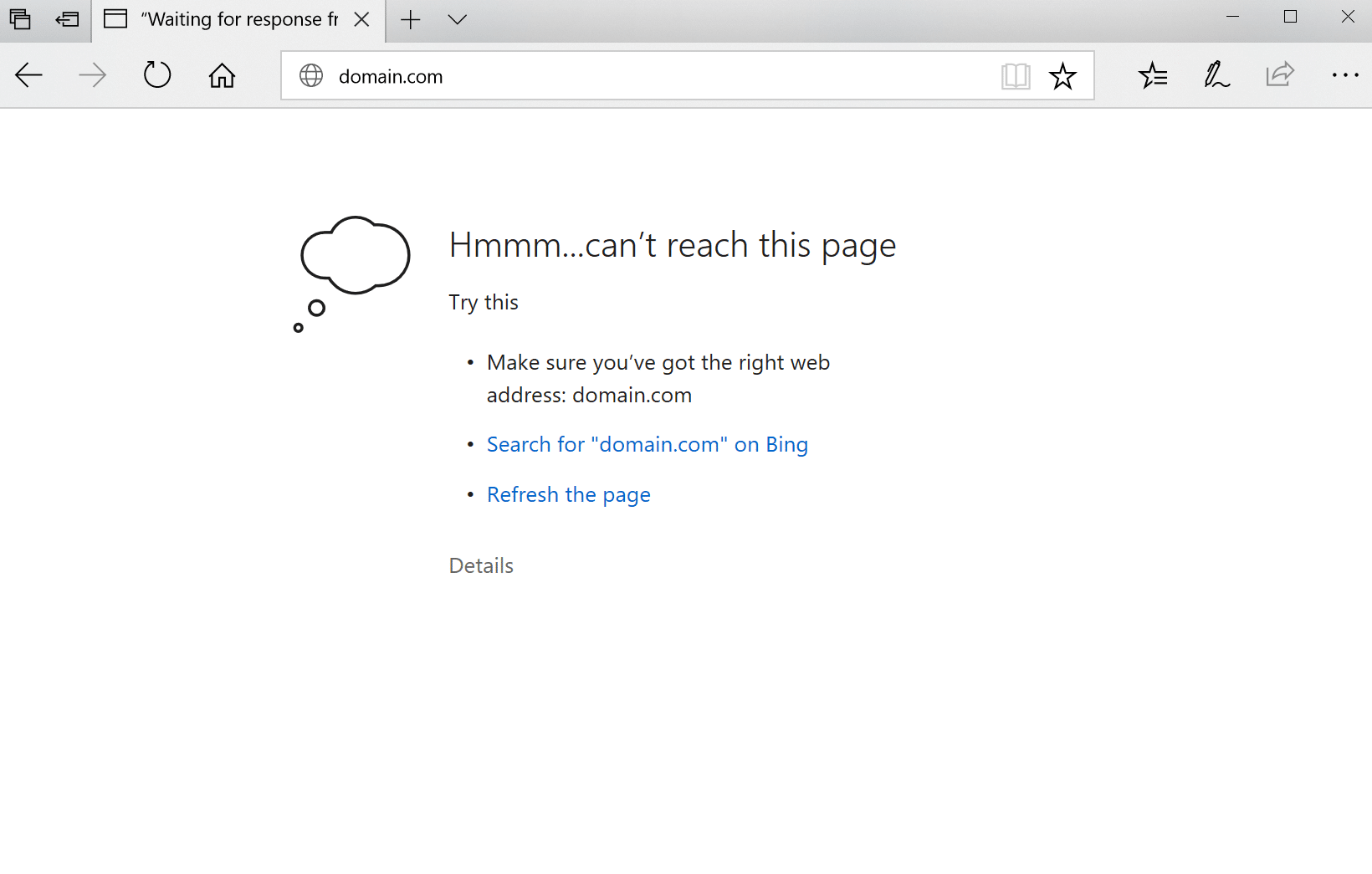 ERR_CONNECTION_REFUSED-Fehler in Microsoft Edge