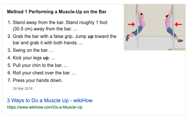 Featured Snippet nummerierter Listen