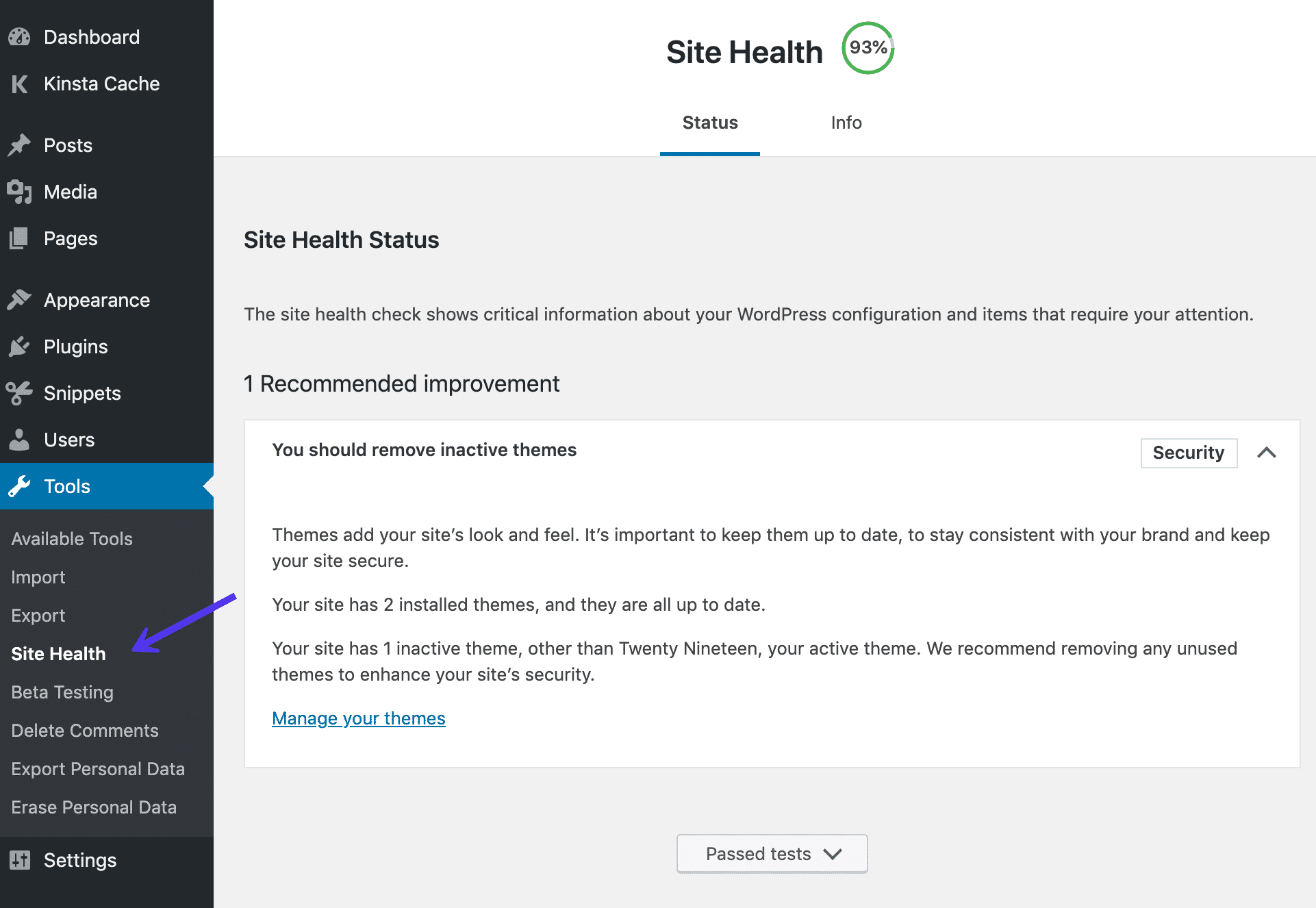 WordPress Site Health