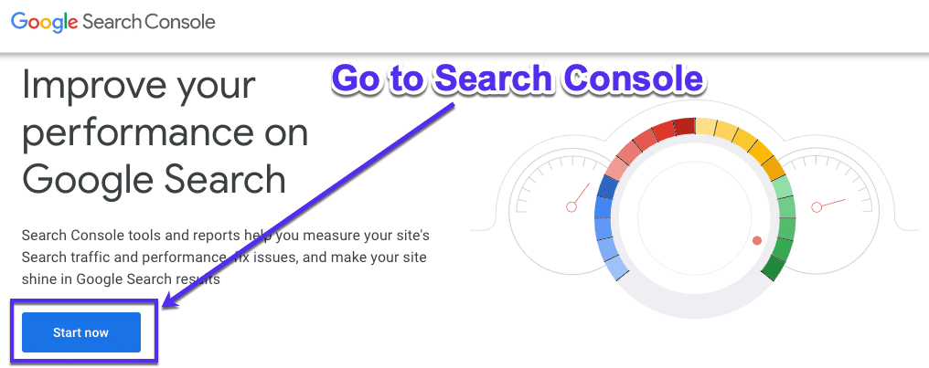 Für die Google Search Console anmelden