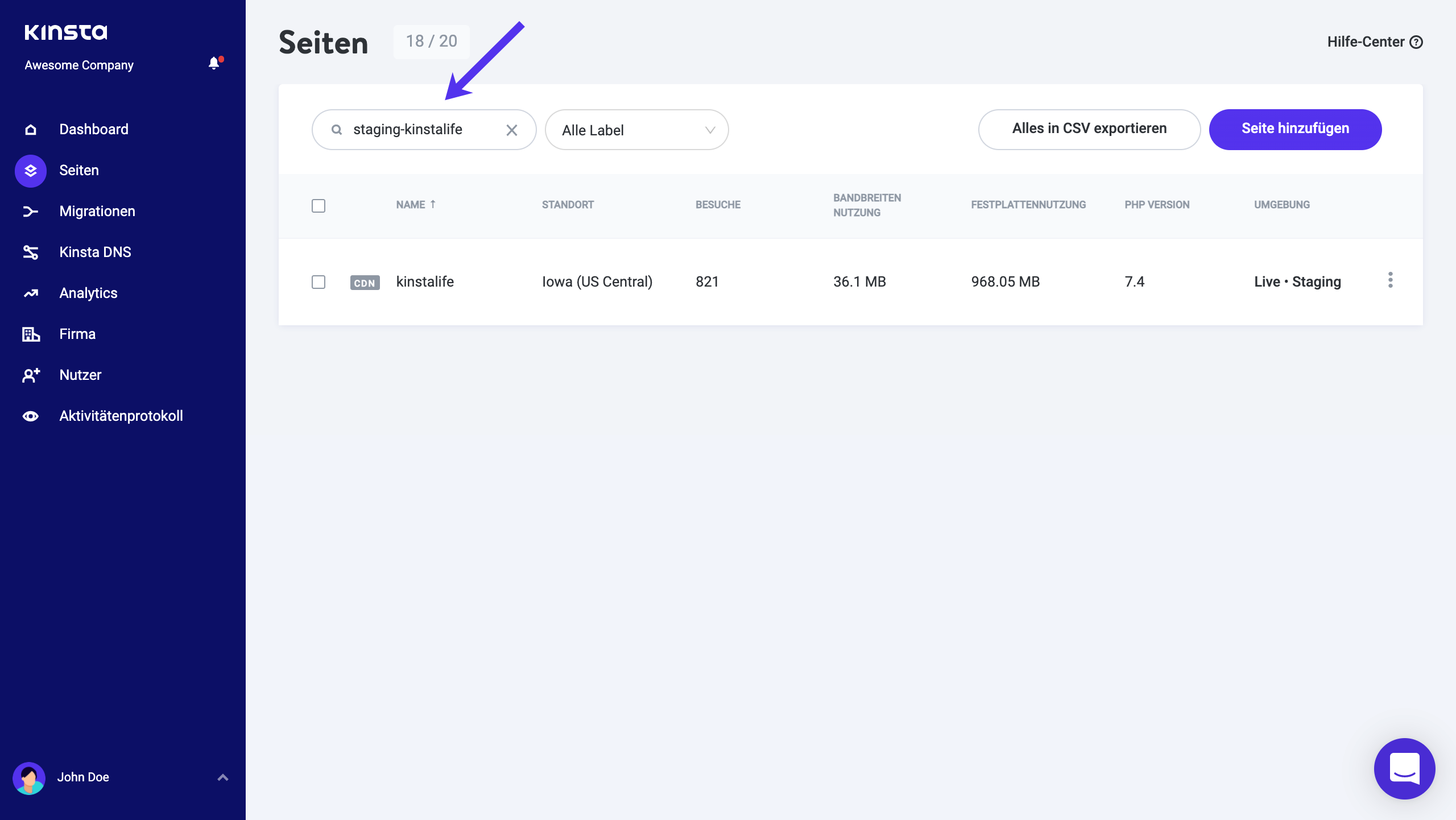 Staging Domains