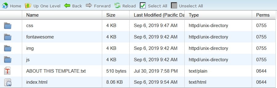 Extrahierte HTML Dateien