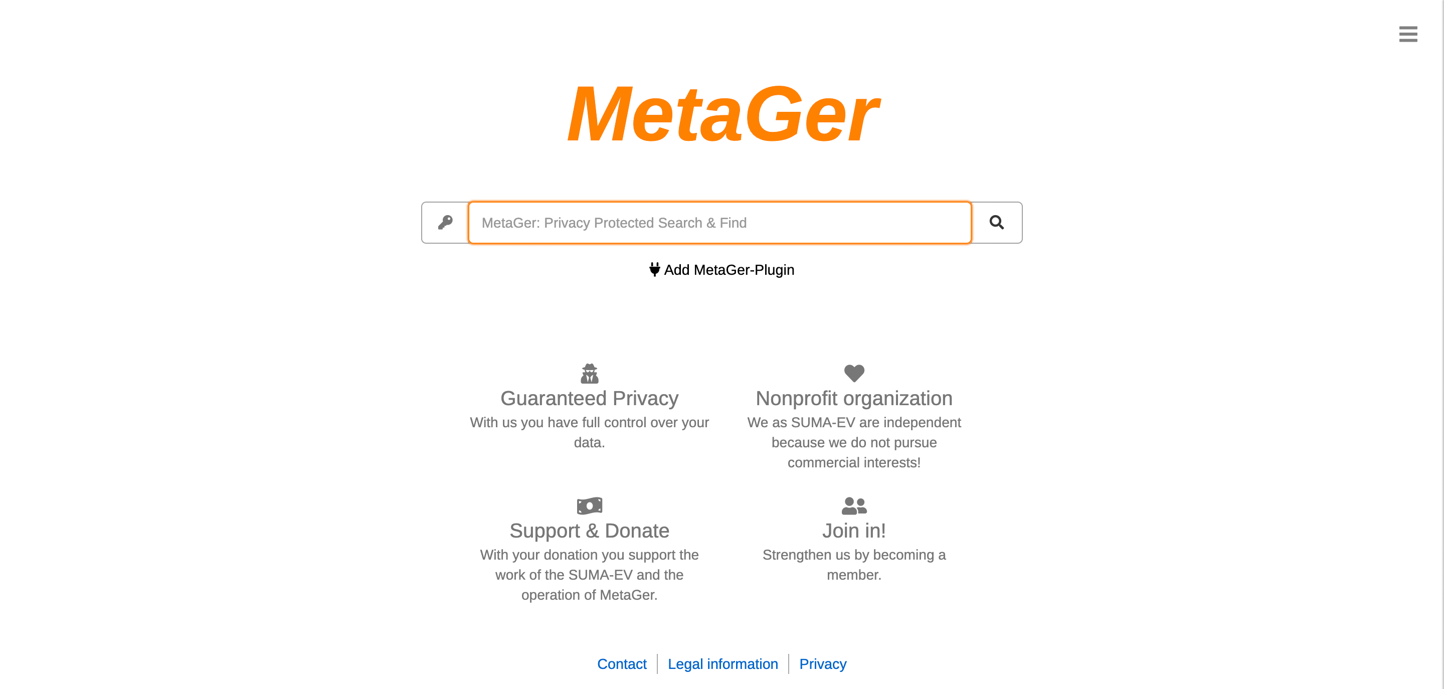 MetaGer Suchmaschine