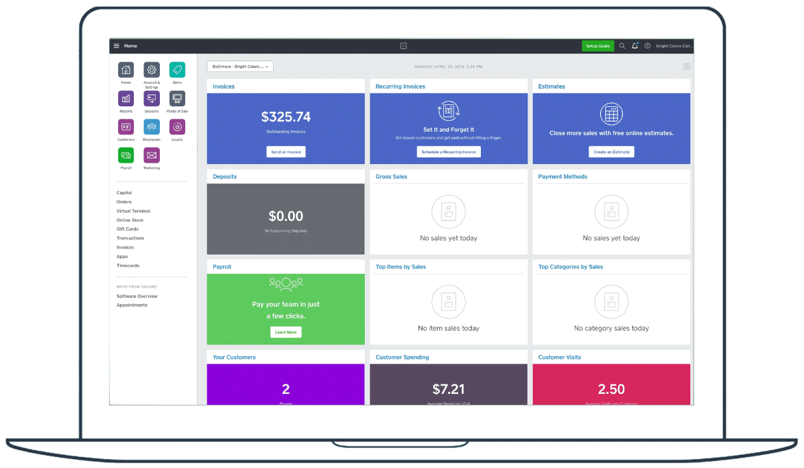 Square Dashboard