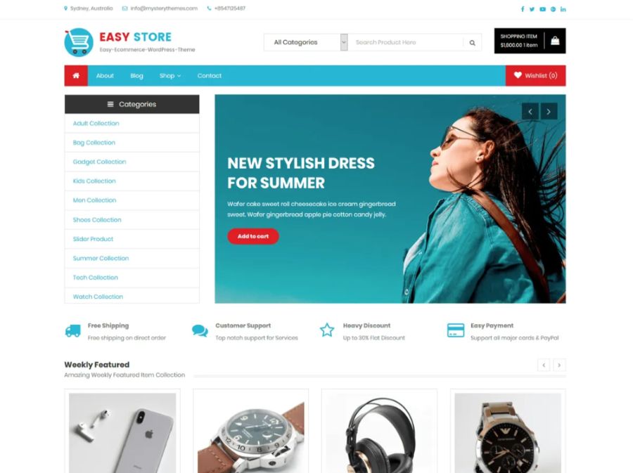 Easy Store WooCommerce theme