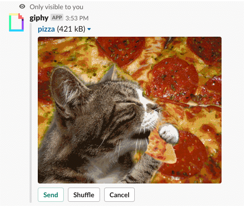 Giphy-Vorschau in Slack