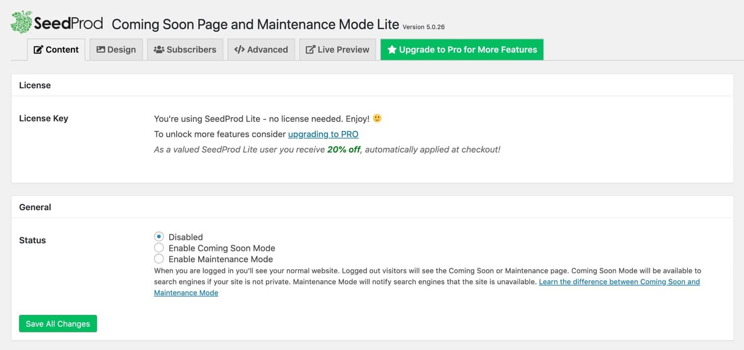 Maintenance Mode Plugin