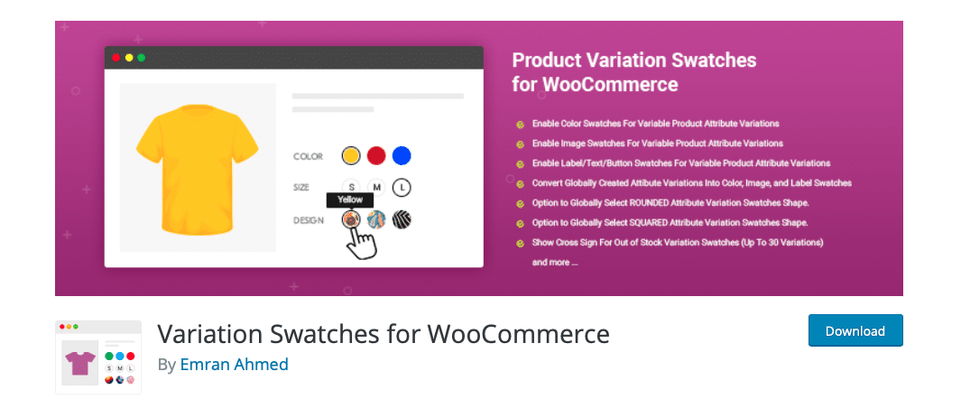 variation swatches for woocommerce