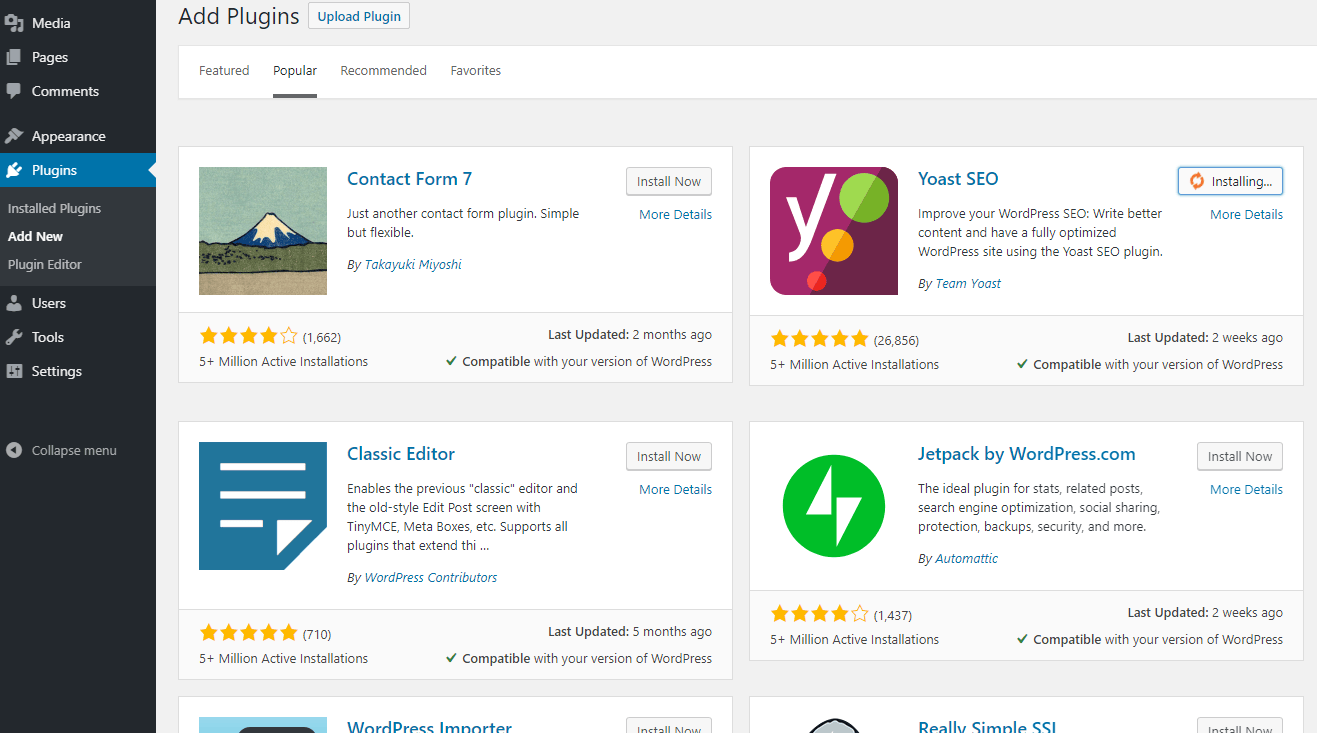 Yoast SEO Plugin installieren