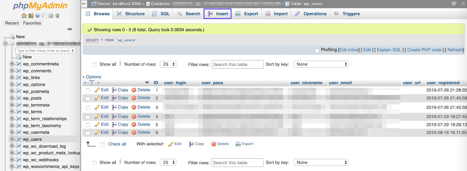 Benutzerinformationen in der Tabelle wp_users ändern