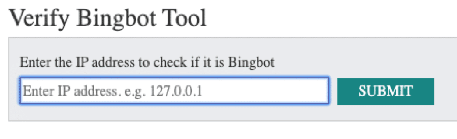 Bingbot verifizieren
