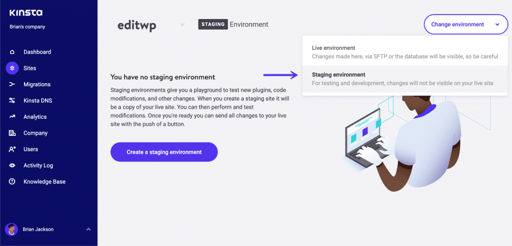 Erstelle eine WordPress Staginumgebung