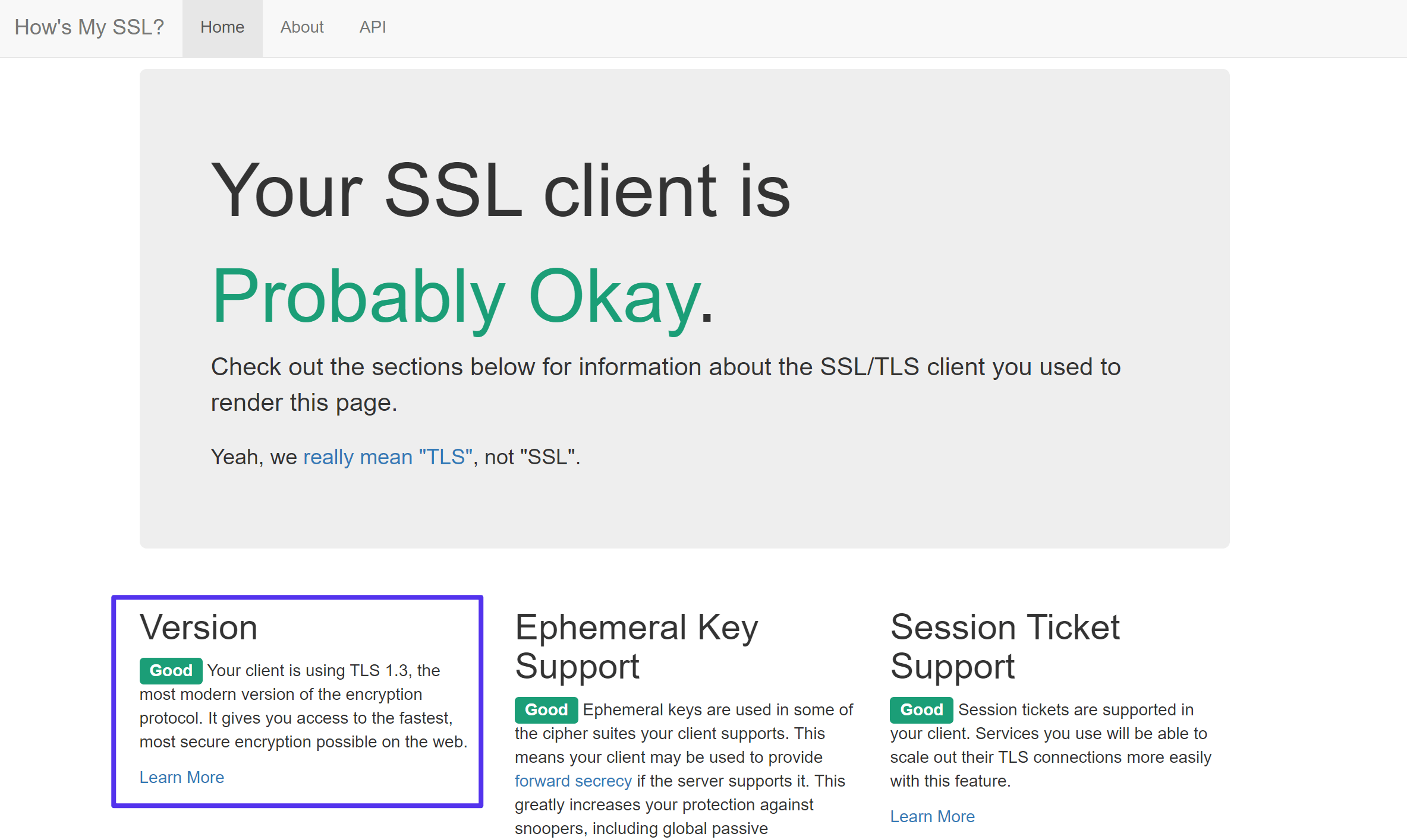 So testet man, welche SSL/TLS-Protokolle der Browser verwendet