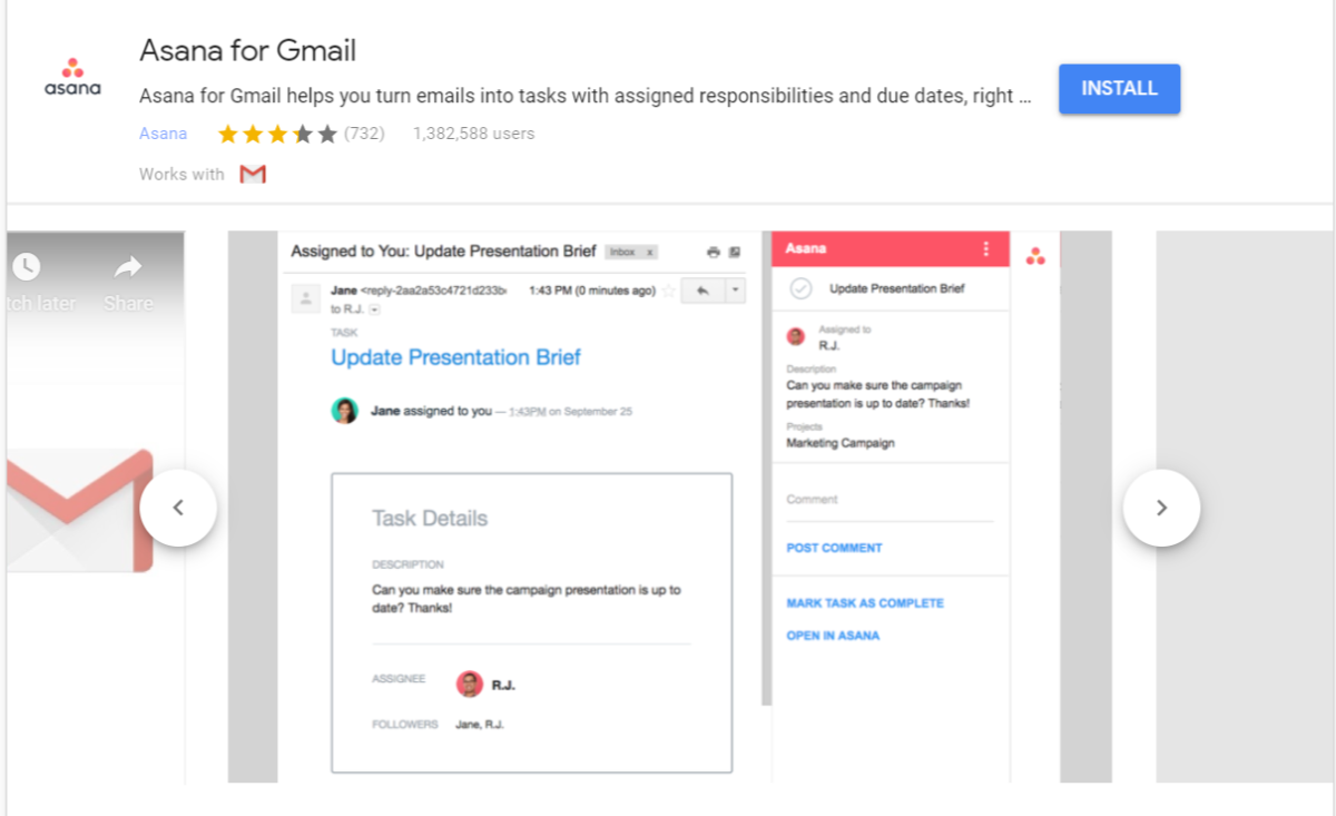 Asana für Gmail Add-On