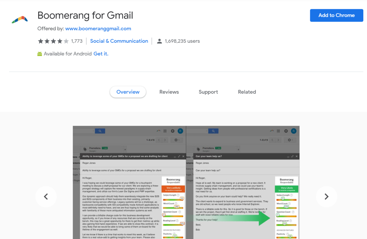 Boomerang für Gmail