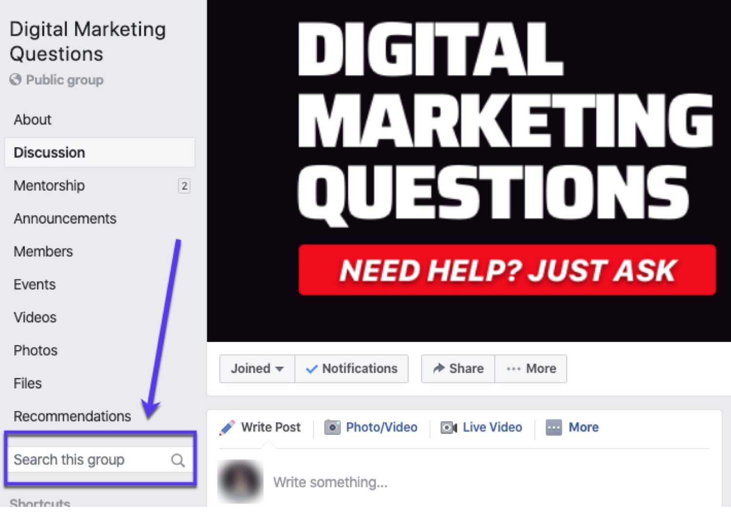 Digital Marketing Questions ist eine beliebte Facebook-Gruppe