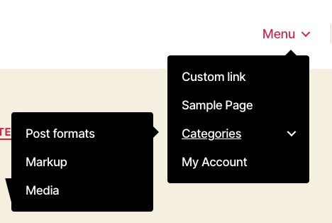 Ein echtes WordPress-Dropdown-Navigationsmenü