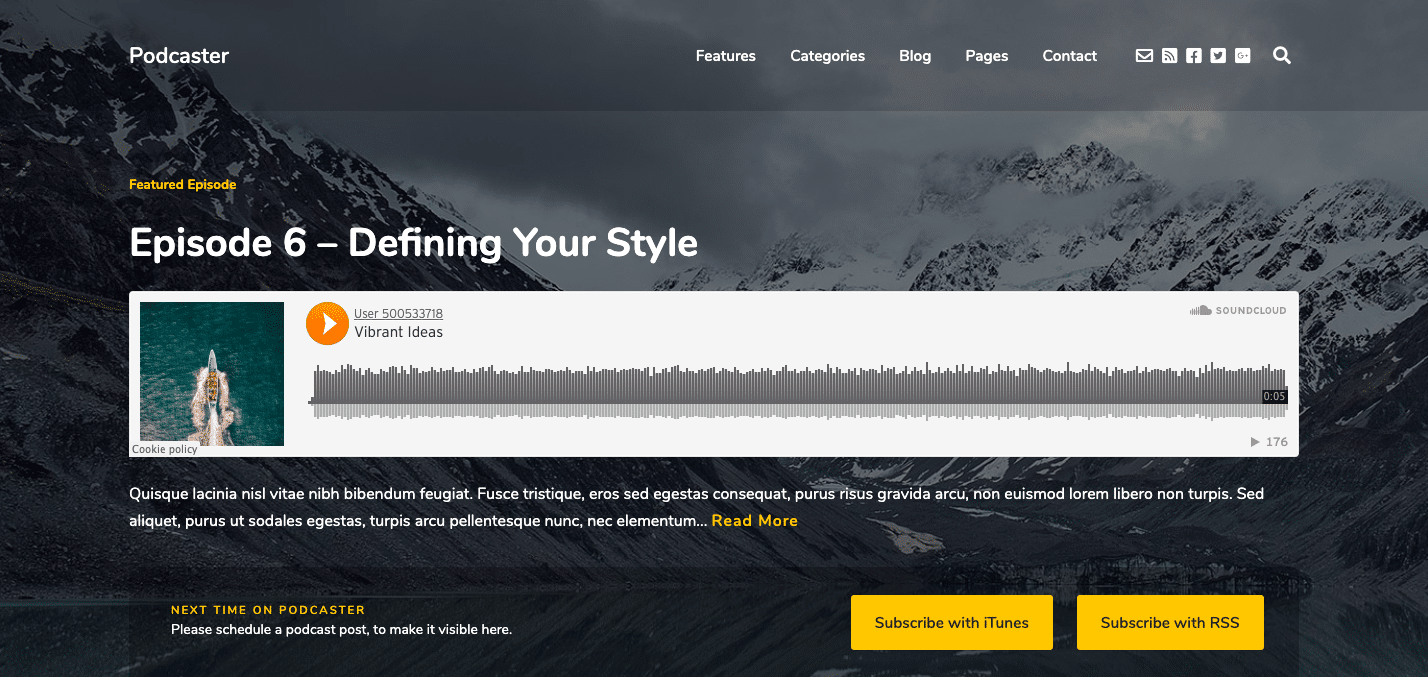 Podcaster WordPress Theme