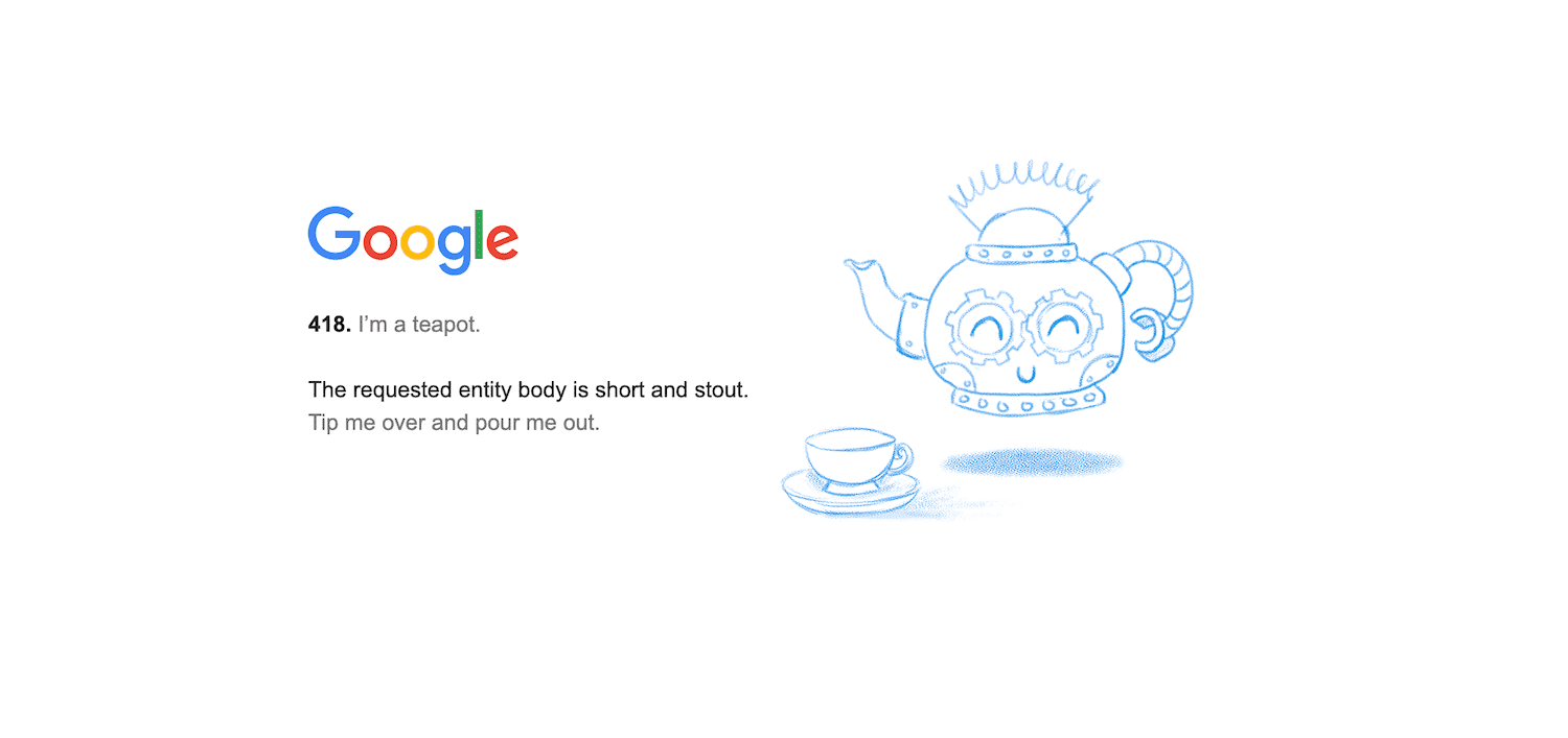 418 Statuscode "Ich bin eine Teekanne”