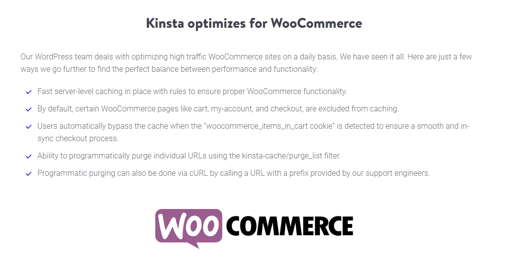 Kinsta WooCommerce Optimierungen