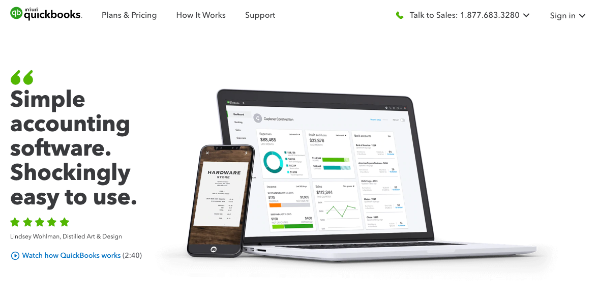 SaaS products: QuickBooks