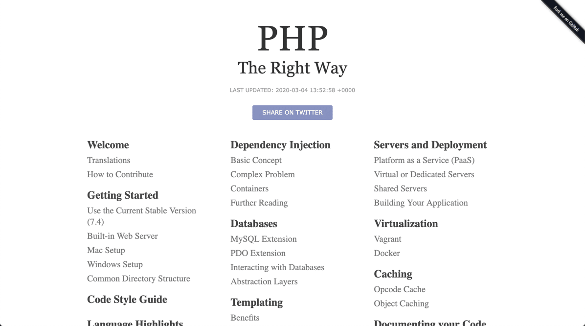 PHP the right way