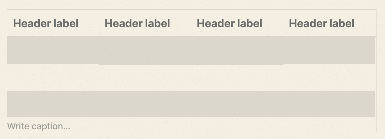 Eine Tabelle mit einer Überschrift in WordPress 5.4