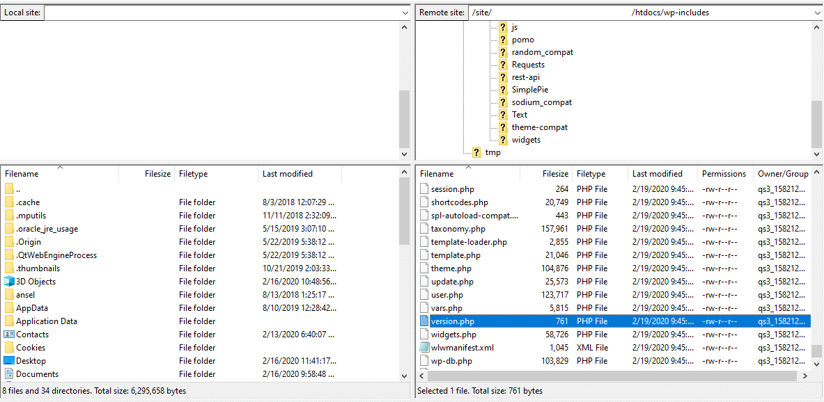 version.php Datei