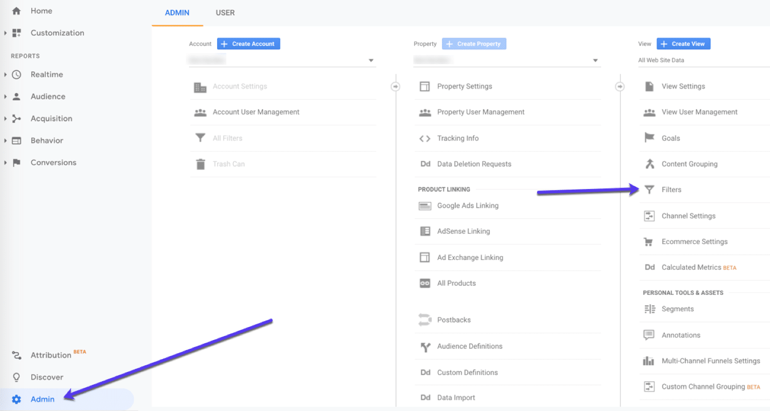 Verwende Google Analytics-Filter, um deine Daten aufzuschlüsseln.