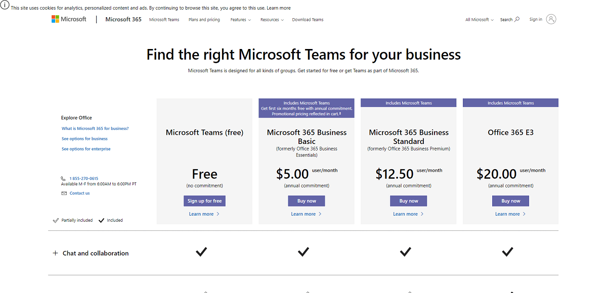 Microsoft Teams Pläne und Preise