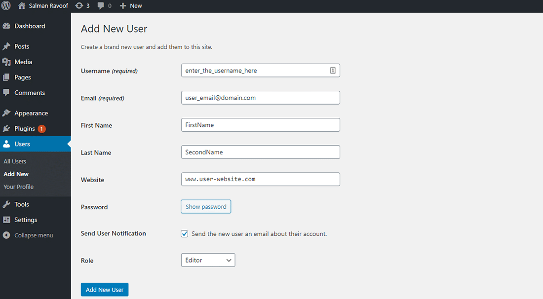 Nur Administratoren können neue Benutzer in WordPress hinzufügen