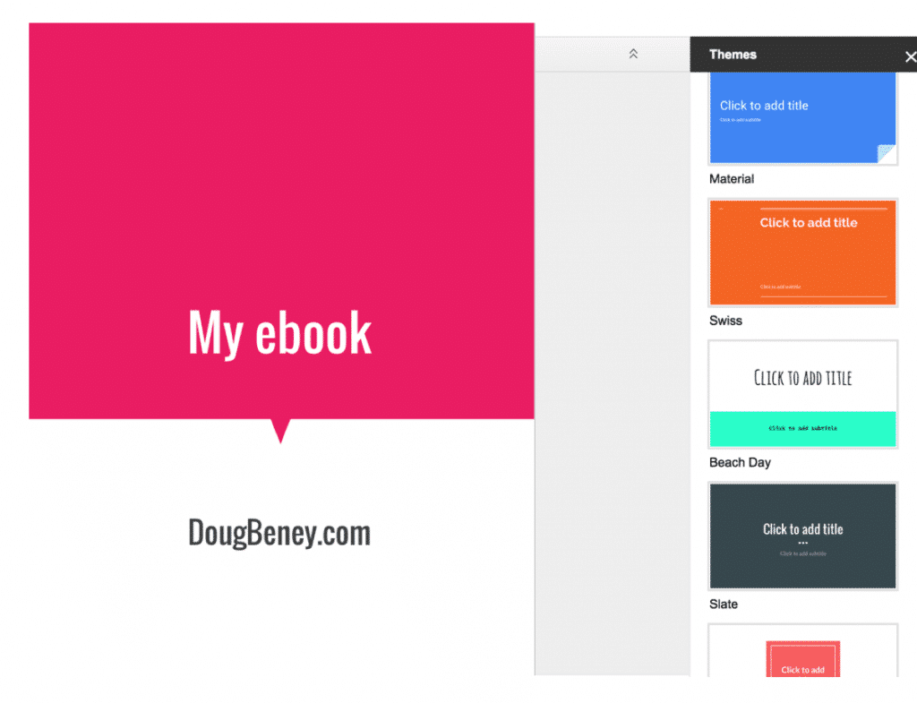 Ebook in Google Slides